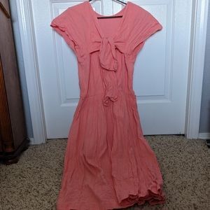 Pink Tie-Front dress